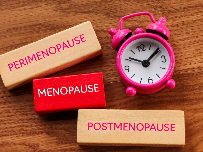 Perimenopause,,Menopause,,And,Postmenopause,Timeline,With,Clock