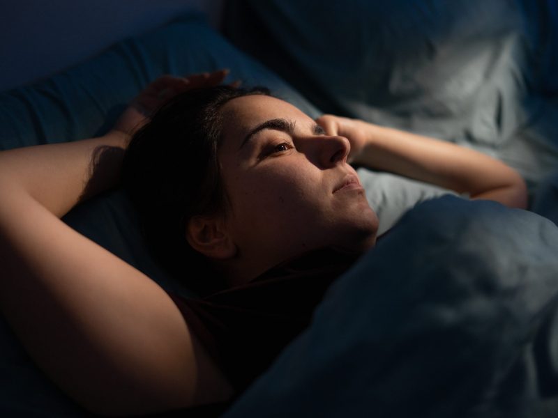 Close-up,Of,Woman,Face,In,Night,Light.,Girl,Drifts,Off